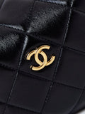 HOBO BAG 18 IN BLACK SOFT LAMBSKIN GOLD CHAIN