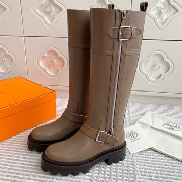 JAIME BOOT IN CEDAR BROWN CALFSKIN