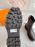 JAIME ANKLE BOOT IN CHOCOLATE BROWN CALFSKIN
