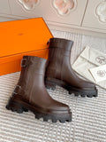 JAIME ANKLE BOOT IN CHOCOLATE BROWN CALFSKIN