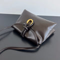 SMALL LIBERTA 27 IN CHOCOLATE SMOOTH CALFSKIN GOLD HARDWARE