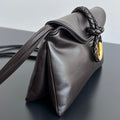 SMALL LIBERTA 27 IN CHOCOLATE SMOOTH CALFSKIN GOLD HARDWARE