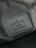 GETAWAY MESSENGER 18 IN GUN METAL MONOGRAM ECLIPSE CANVAS