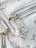 SPEEDY BANDOULIÈRE 25 IN GRADIENT SILVER MONOGRAM NYLON SILVER HARDWARE