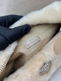 HOBO BAG 23 IN BEIGE RABBIT FUR