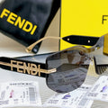 SQUARED RIMLESS VISOR SUNGLASSES FE40066U IN ACETATE AND METAL