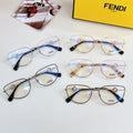 TRAVEL GEOMETRIC FRAME SUNGLASSES FE40152U IN METAL