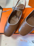 KLEO SLINGBACK IN BRONZE BROWN CALFSKIN