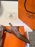 KLEO SLINGBACK IN BRONZE BROWN CALFSKIN