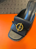 ILOT 55 MM SANDAL IN BLACK CALFSKIN