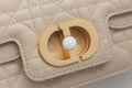 JOLIE TOP HANDLE BAG 19 IN BEIGE CANNAGE CALFSKIN
