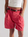 High-Waisted Denim Shorts