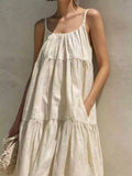Tiered Scoop Neck Maxi Dress