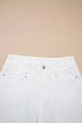 Raw Hem Ankle-length Loose Jeans