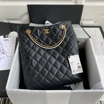 Chanel Leather Shoulder Bag – Shopping Tote Bag