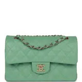 Chanel Classic Double Flap 25 Shoulder Bag Emerald Green