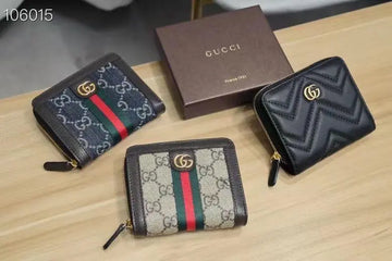 Gucci GG Ophidia Card Case Wallet Coin Purse Brown