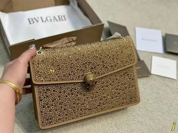 Bvlgari Black Chain Crossbody Lady Purses Tote Women Bag