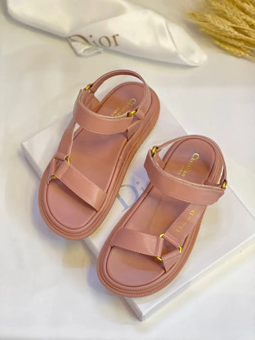 Christian Dior Open Toe Plain Logo Sandals
