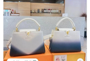 Louis Vuitton Cloudy Blue Ombre Taurillon Leather Capucines PM Bag
