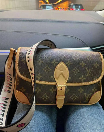 LV Embroider Shoulder Baguette Bag
