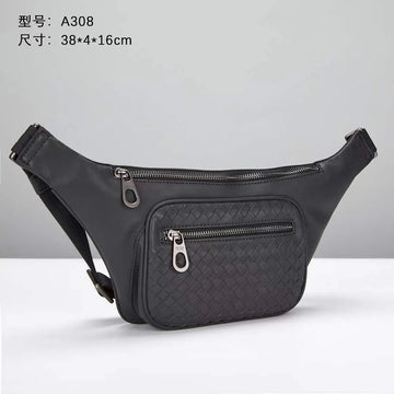 Bottega Veneta Black Intrecciato Belt Bag