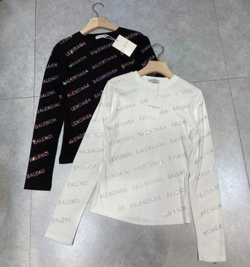 Balenciaga All Over Logo Cashmere Shirt