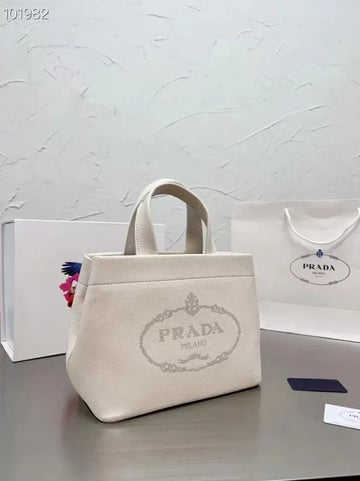 Prada Plain Leather Handbag