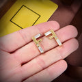 F FIRST EARRINGS GOLD DIAMOND