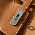 HM SHOULDER BIRKIN 29CM BROWN CALFSKIN SILVER HARDWARE