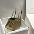 HM SHOULDER BIRKIN 29CM GRAY CALFSKIN SILVER HARDWARE