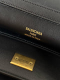 RODEO MEDIUM BAG 35 IN BLACK SMOOTH CALFSKIN GOLD HARDWARE