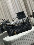 ES GIANT 56 BLACK COWHIDE LEATHER TRAVEL BAG