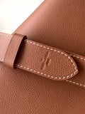 SOFT TWIST 27 IN COGNAC CALFSKIN GOLD LOGO