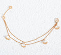 DREAM 4 MOTIF MOP PINK GOLD DOUBLE CHAIN BRACELET