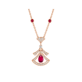 DREAM NECKLACE CARNELIAN DIAMOND PINK GOLD