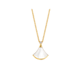 DREAM NECKLACE WHITE MOP GOLD 1 DIAMOND