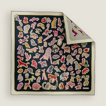 Hermes Caracteristick Double Face Scarf 90