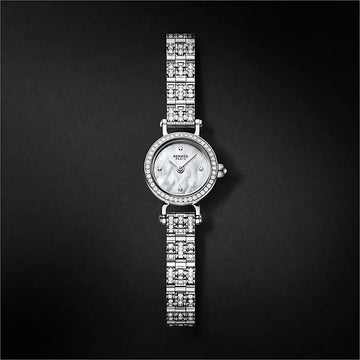 Hermes Faubourg Watch Mini Model 15 mm White Gold