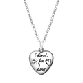 GG BLIND FOR LOVE STERLING SILVER HEART PENDANT NECKLACE