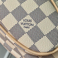 KEEPIT BUMBAG 29 IN WHITE GREY CHECKERBOARD PATTERN DAMIER AZUR COATED CANVAS