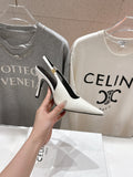 JUDY TRIOMPHE STILETTO SLINGBACK 75MM IN WHITE PATENT CALFSKIN