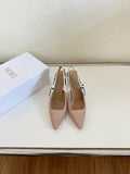 J'ADIOR SLINGBACK PUMP NUDE PINK TECHNICAL FABRIC 10 CM