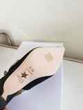 J'ADIOR SLINGBACK PUMP BLACK TECHNICAL FABRIC 65 MM