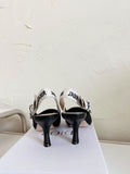 J'ADIOR SLINGBACK PUMP BLACK TECHNICAL FABRIC 65 MM