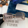 EMBOSSED LOGO SQUARE FRAME SUNGLASSES G0296 IN ACETATE AND METAL