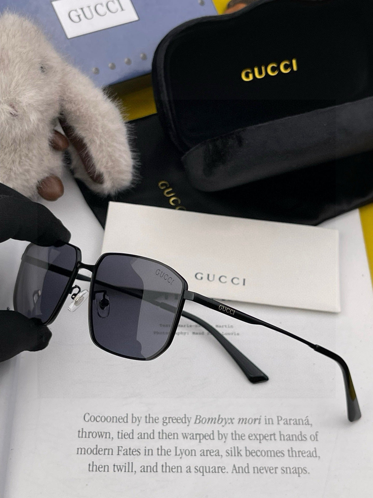 RECTANGULAR FRAME SUNGLASSES G5227 IN METAL