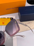 SQUARE SUNGLASSES L5221 IN CLEAR ACETATE GREY SMOKE LENSES