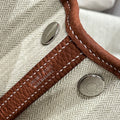 GARDEN PARTY 23CM IN UMBER BROWN CALFSKIN