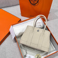 GARDEN PARTY 23CM IN OFF WHITE CALFSKIN
